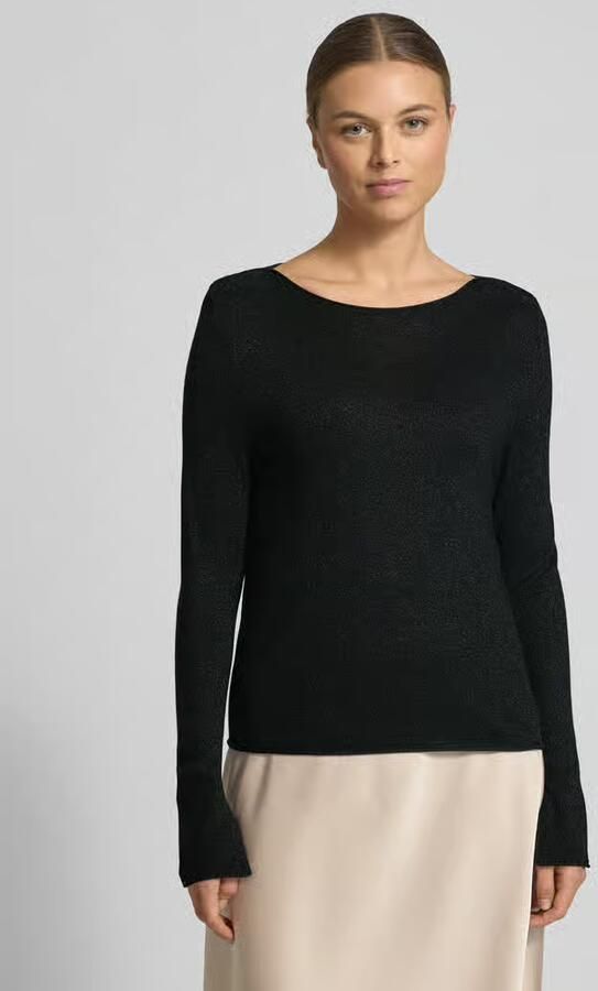 Marc Cain Gebreide pullover met geribde ronde hals - Foto 2