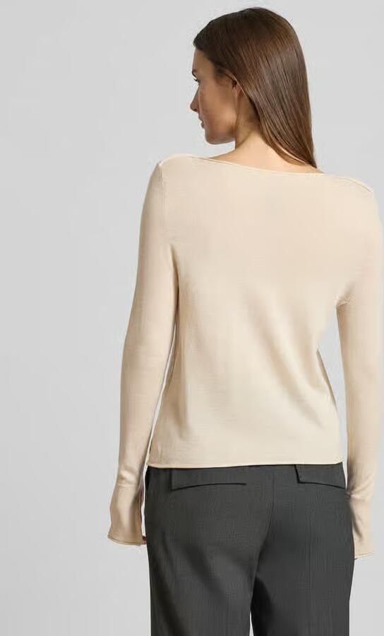 Marc Cain Gebreide pullover met geribde ronde hals - Foto 2
