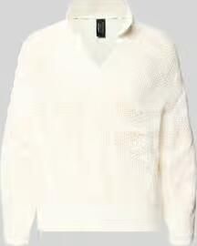 Marc Cain Gebreide pullover met opstaande kraag en V-hals