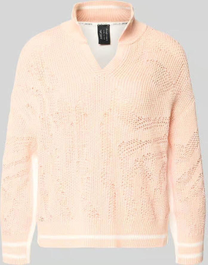 Marc Cain Gebreide pullover met opstaande kraag en V-hals