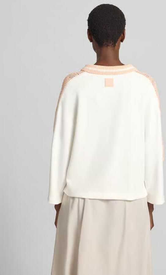 Marc Cain Gebreide pullover met opstaande kraag en V-hals