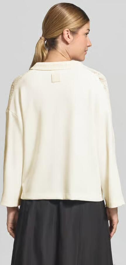 Marc Cain Gebreide pullover met opstaande kraag en V-hals - Foto 3