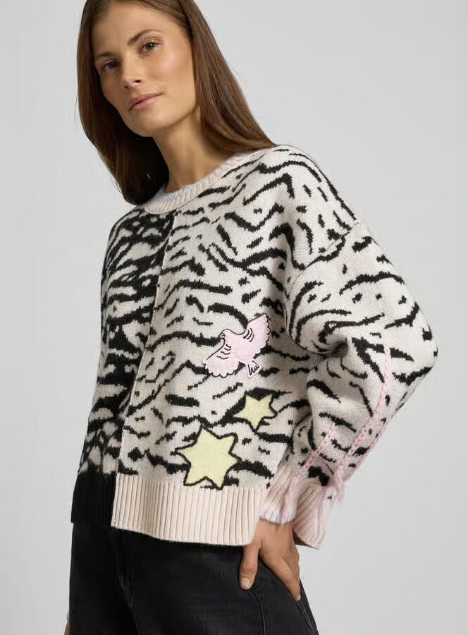 Marc Cain Gebreide pullover met ribboorden - Foto 2