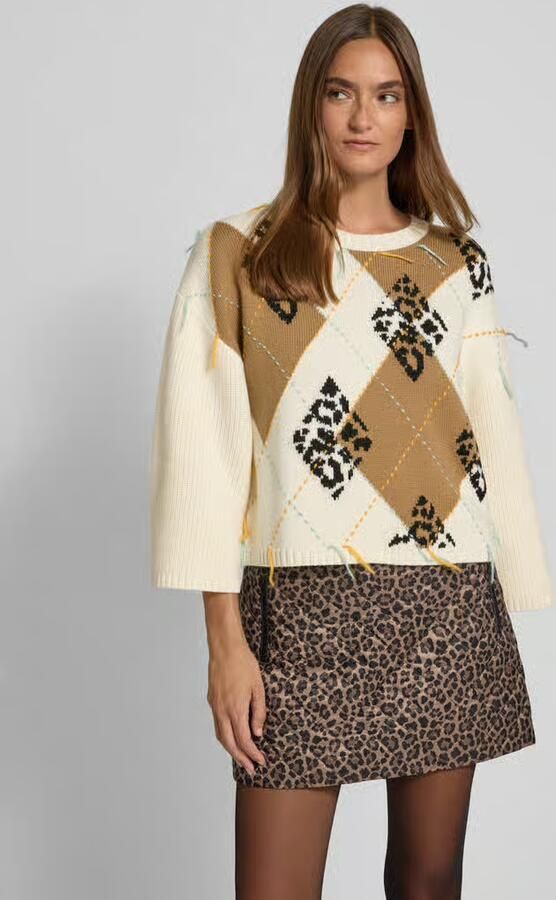 Marc Cain Gebreide pullover met ribboorden - Foto 2