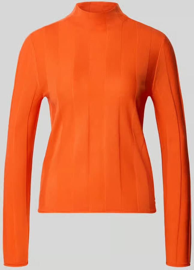 Marc Cain Gebreide pullover van scheerwolmix met opstaande kraag