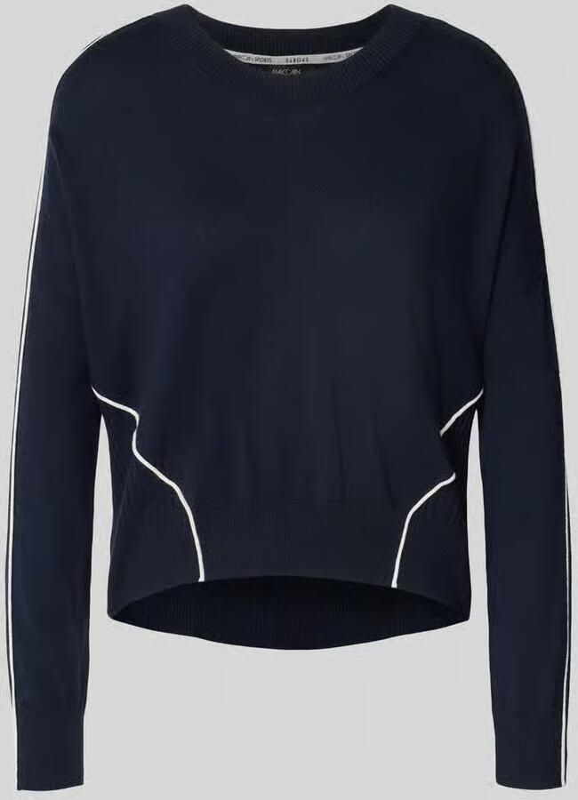Marc Cain Gebreide pullover van wolmix met ronde hals