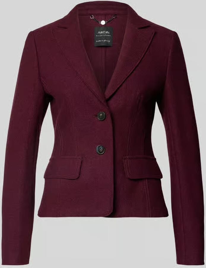 Marc Cain Getailleerde korte blazer van wol met klepzakken