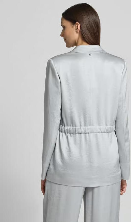 Marc Cain Getailleerde wikkelblouse in blazerstijl met tailleriem