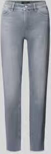 Marc Cain High waist slim fit jeans met labelpatch