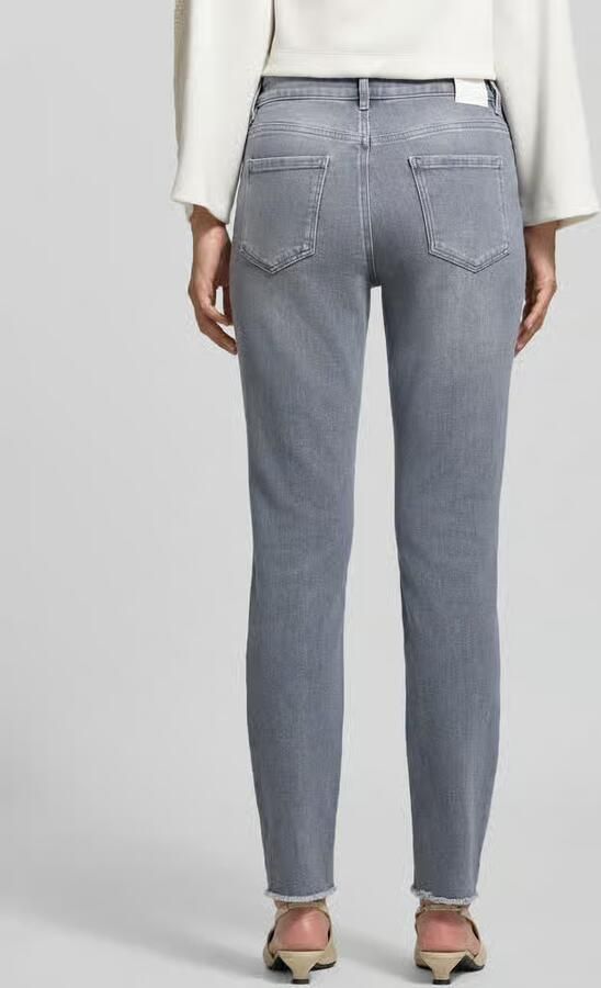 Marc Cain High waist slim fit jeans met labelpatch - Foto 3