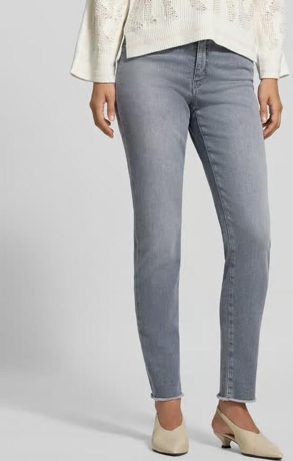 Marc Cain High waist slim fit jeans met labelpatch - Foto 2