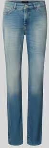 Marc Cain High waist slim fit jeans met labelpatch