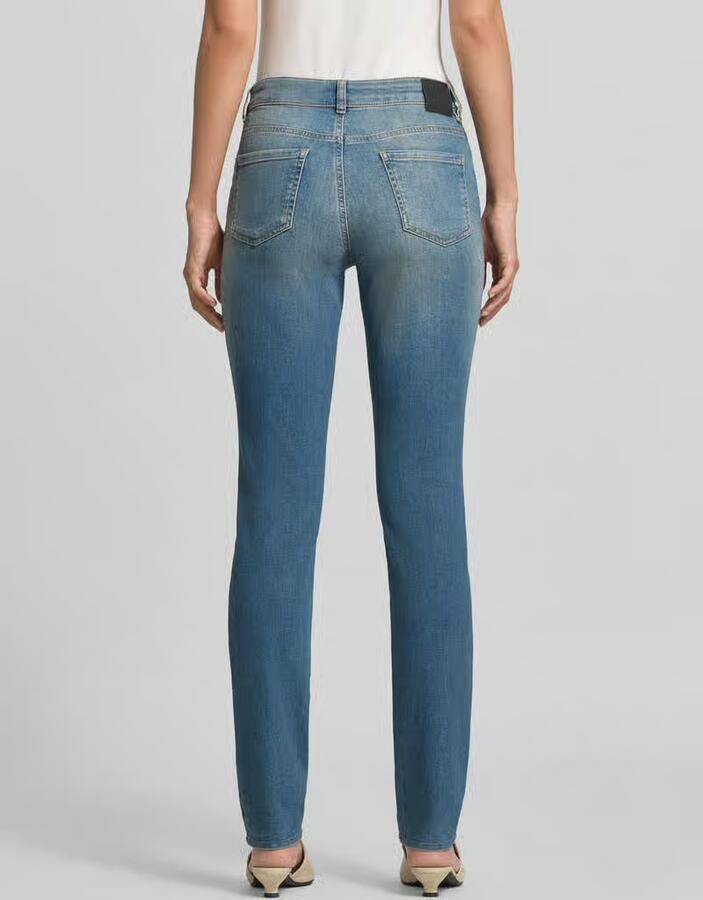 Marc Cain High waist slim fit jeans met labelpatch - Foto 2
