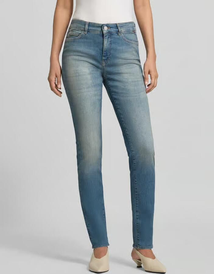 Marc Cain High waist slim fit jeans met labelpatch - Foto 3