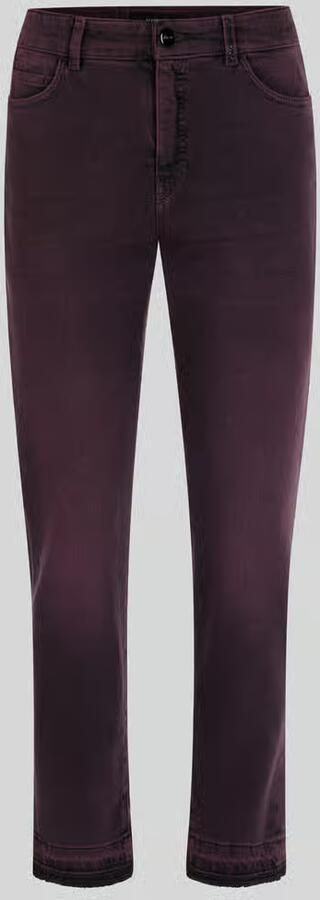 Marc Cain High waist straight fit jeans met rafelzoompje