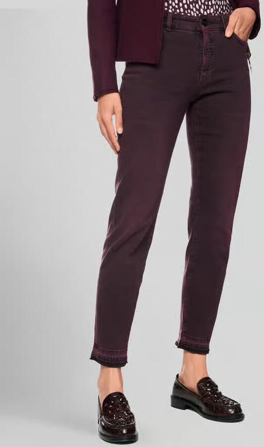 Marc Cain High waist straight fit jeans met rafelzoompje - Foto 3