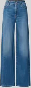Marc Cain High waist wide fit jeans met studs