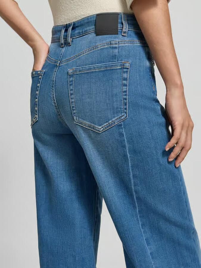 Marc Cain High waist wide fit jeans met studs - Foto 2