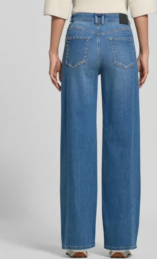 Marc Cain High waist wide fit jeans met studs - Foto 2