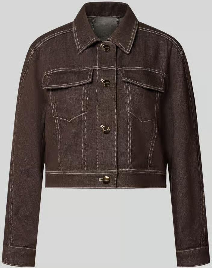 Marc Cain jeansjack met borstzakken en knoopsluiting