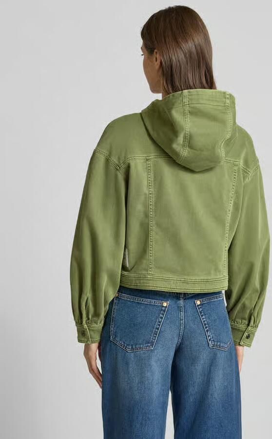 Marc Cain jeansjack met capuchon en steekzakken