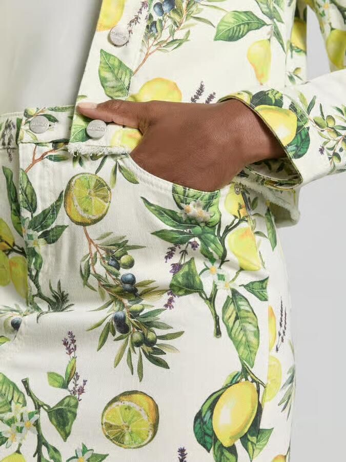 Marc Cain Jeansrok in 5-pocketmodel met franjeszoom