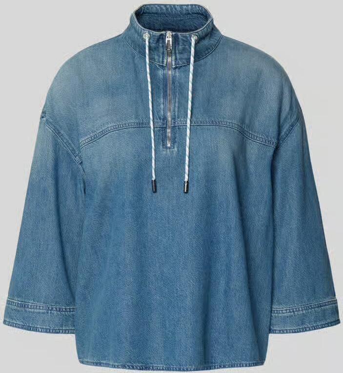 Marc Cain Jeansshirt met opstaande kraag en ritssluiting - Foto 2