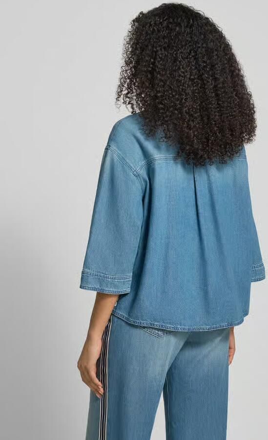 Marc Cain Jeansshirt met opstaande kraag en ritssluiting - Foto 3