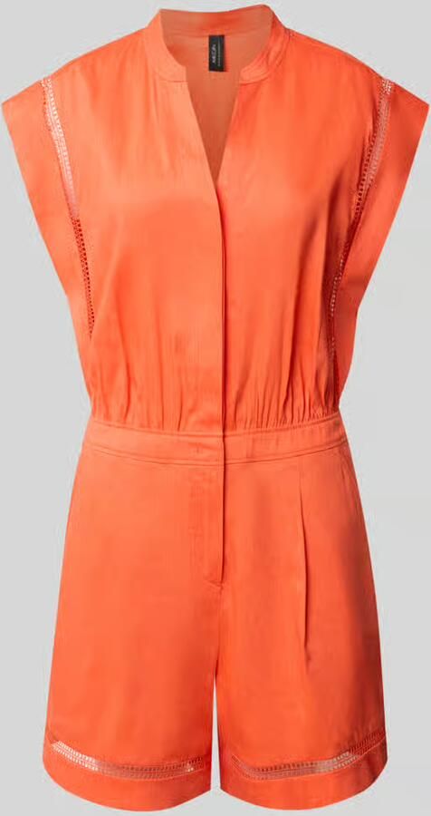 Marc Cain Jumpsuit van linnenmix met opengewerkte borduursels - Foto 2
