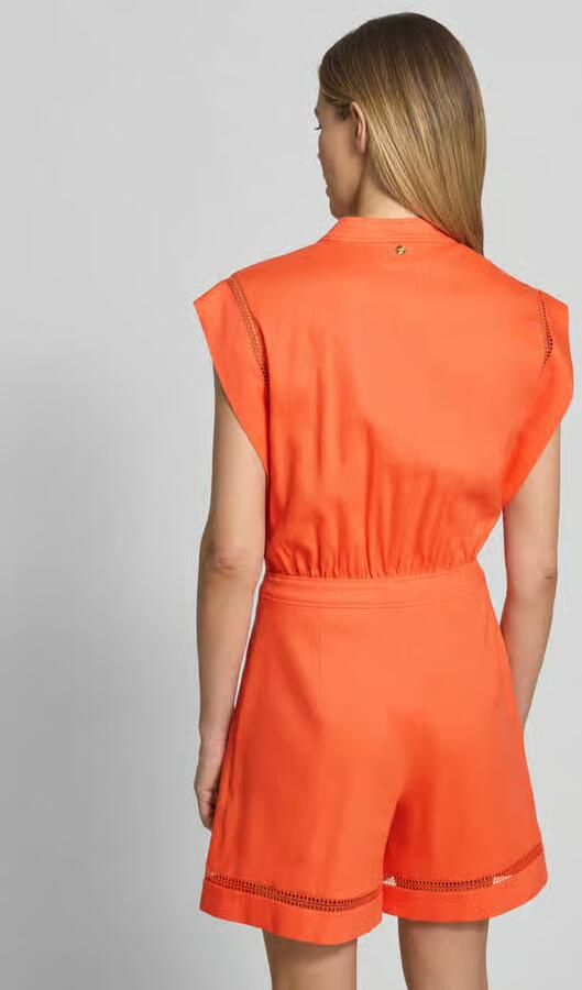 Marc Cain Jumpsuit van linnenmix met opengewerkte borduursels - Foto 2