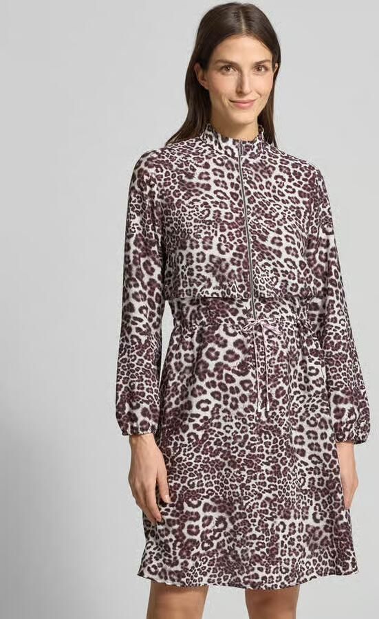 Marc Cain Jurk van viscosemix met all-over dierenprint - Foto 2