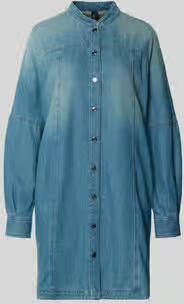 Marc Cain Knie-lange denimjurk met Opstaande kraag