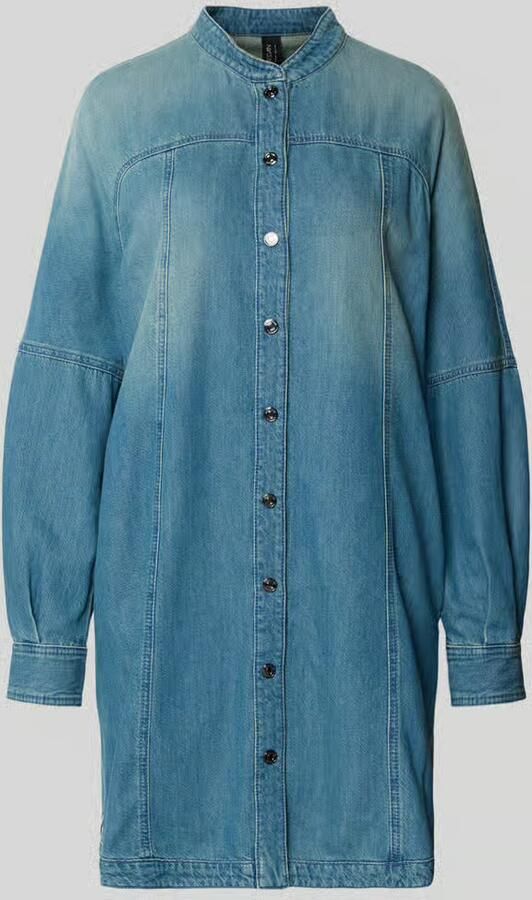 Marc Cain Knie-lange denimjurk met Opstaande kraag