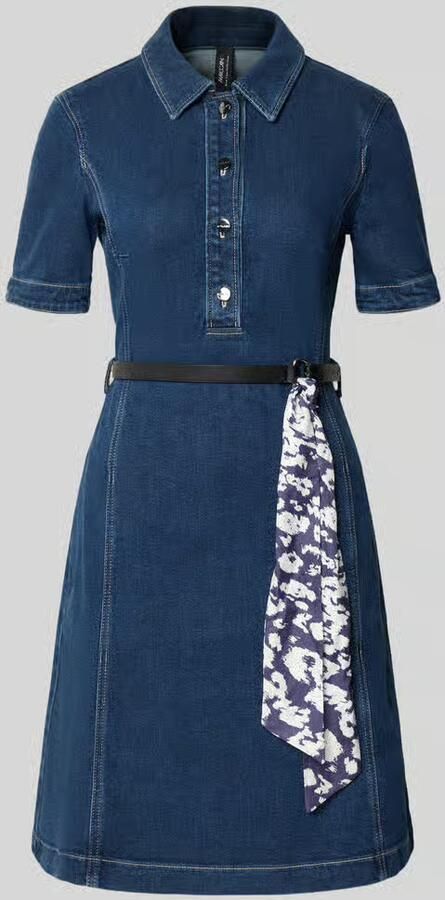 Marc Cain Knie-lange denimjurk met riem - Foto 2