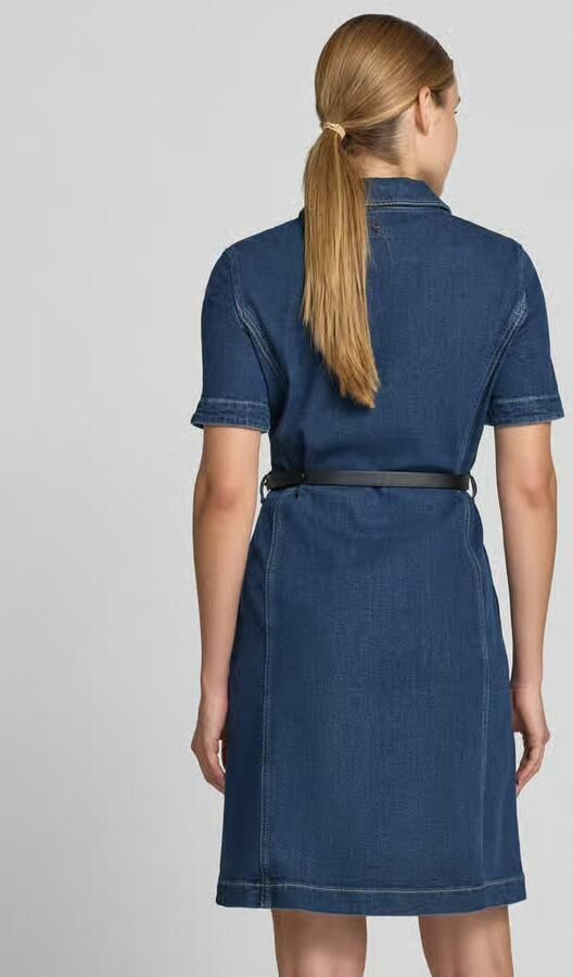 Marc Cain Knie-lange denimjurk met riem - Foto 3