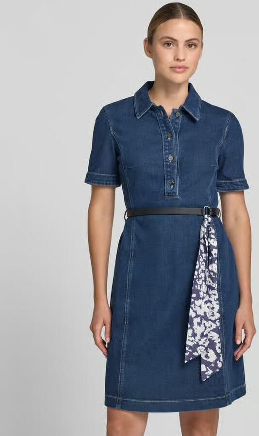 Marc Cain Knie-lange denimjurk met riem - Foto 2