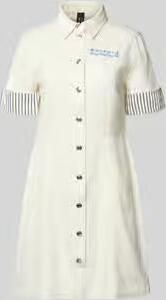 Marc Cain Knie-lange denimjurk met stitching