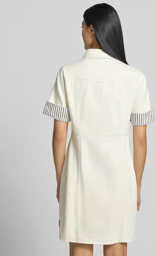 Marc Cain Knie-lange denimjurk met stitching - Foto 3