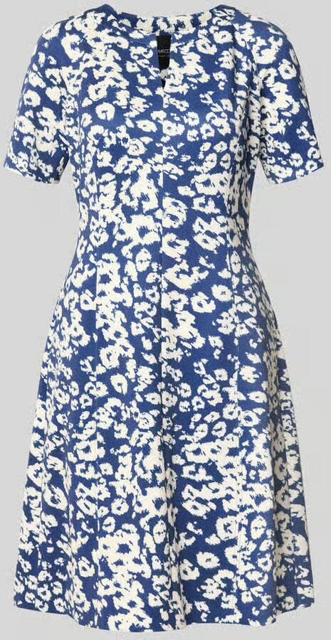 Marc Cain Knie-lange jurk in all-over look met V-hals - Foto 2