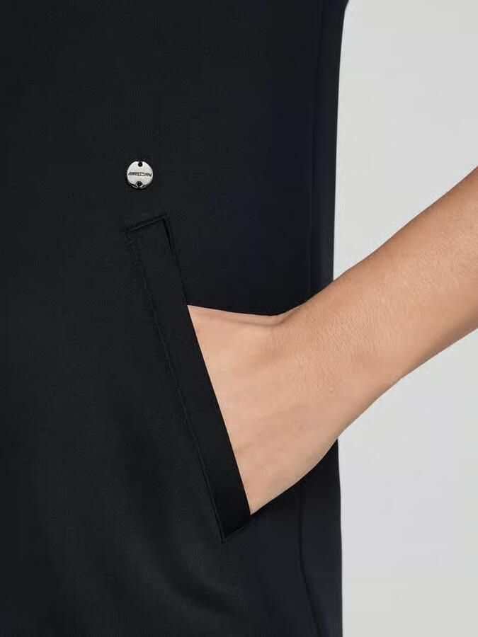 Marc Cain Knie-lange jurk met zijwaartse steekzakken