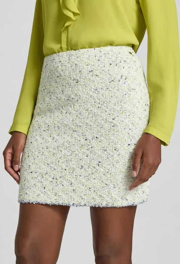 Marc Cain Knie-lange rok in bouclé-look