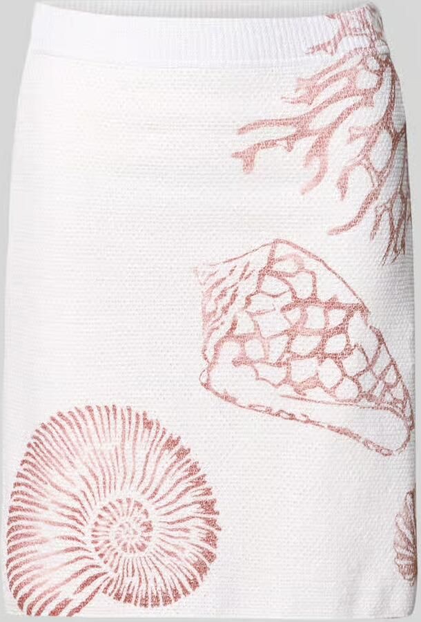 Marc Cain Knie-lange rok met all-over motiefprint - Foto 2