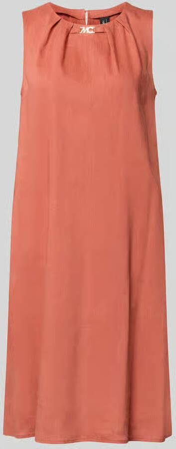 Marc Cain Knie-lange zakelijke jurk van linnenmix met labeldetail - Foto 2
