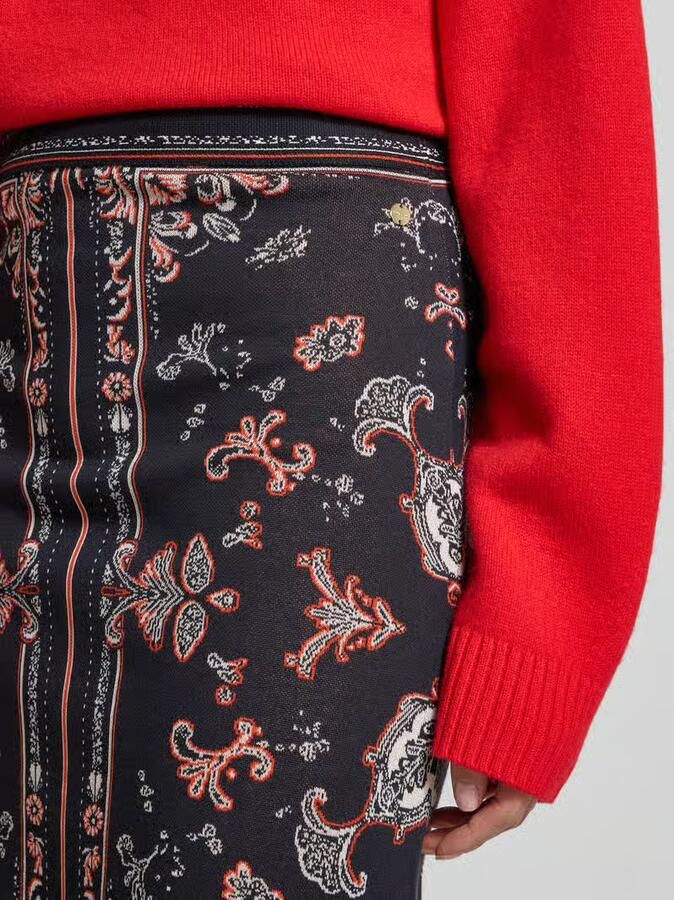 Marc Cain Knielange gebreide rok in all-over look - Foto 2