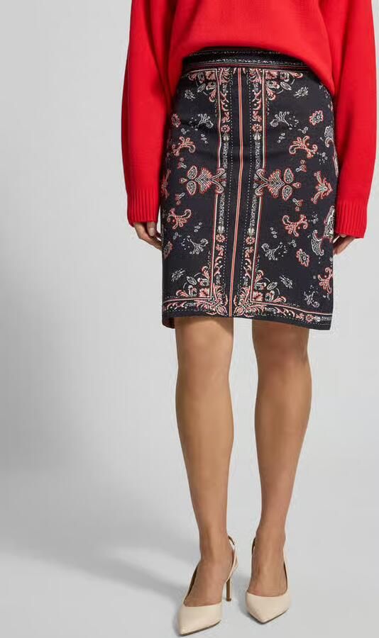 Marc Cain Knielange gebreide rok in all-over look - Foto 3