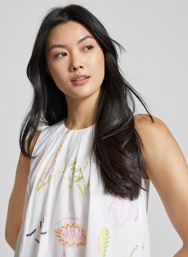 Marc Cain Knielange jurk met all-over motiefstitching - Foto 2