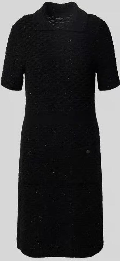 Marc Cain Knielange jurk met alpaca en pailletten