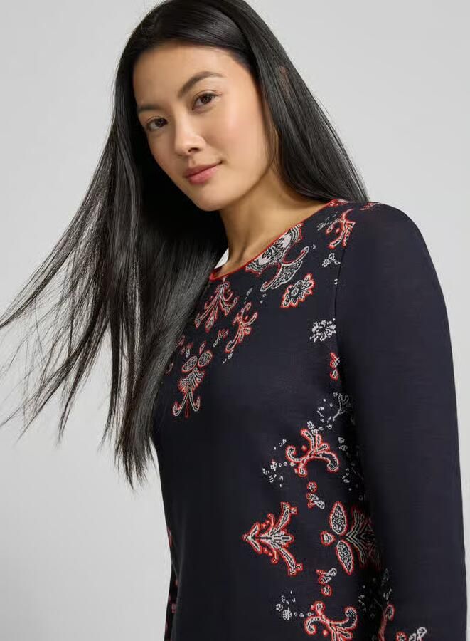 Marc Cain Knielange jurk met viscose - Foto 2