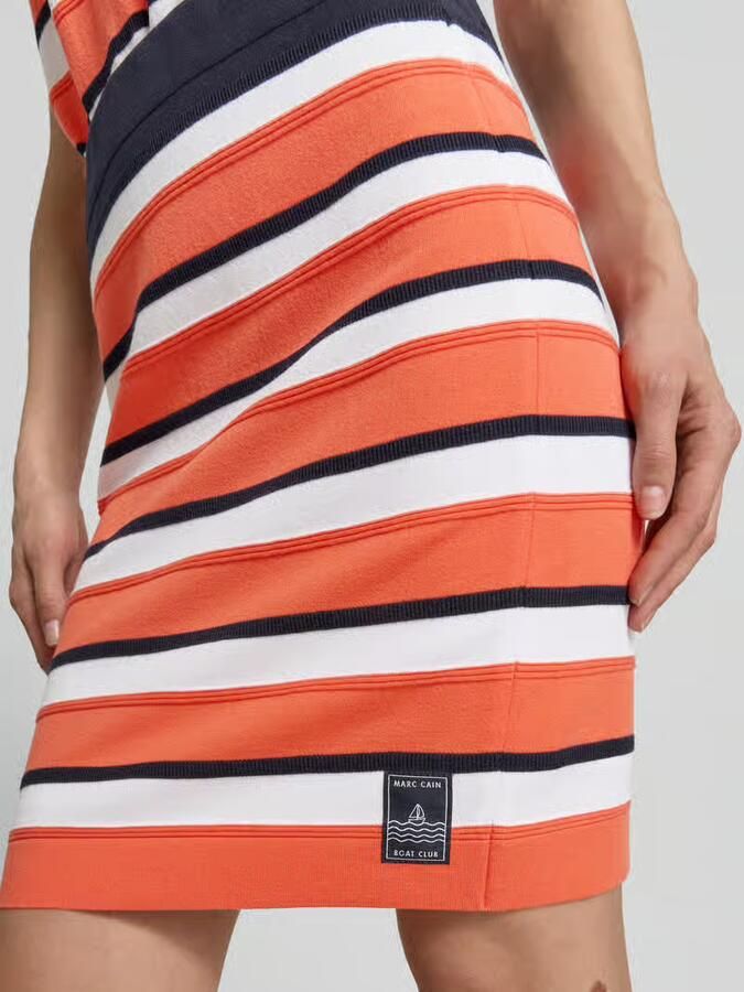 Marc Cain Kniellange rok van lyocellmix met logopatch