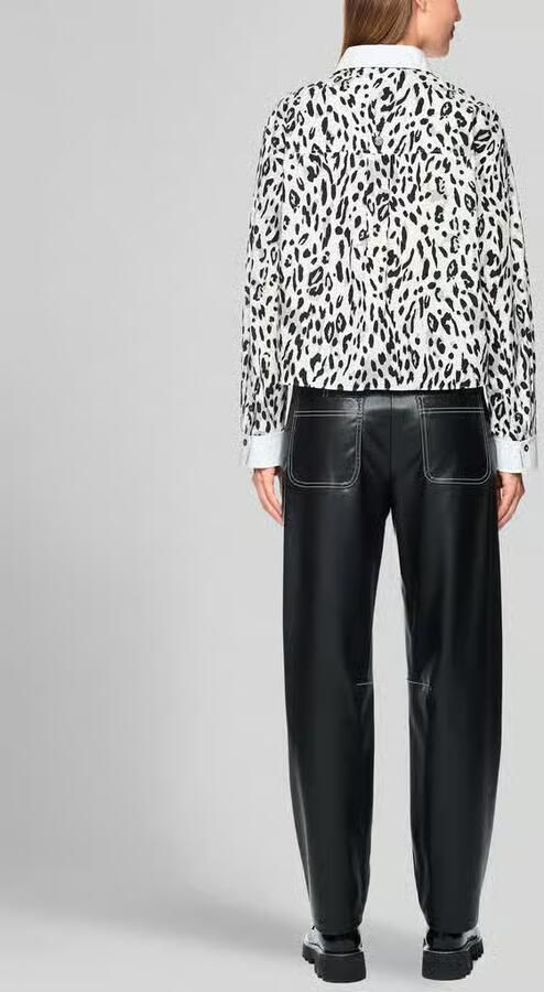 Marc Cain Kort blouse met lange mouwen met contrasterende kraag - Foto 2
